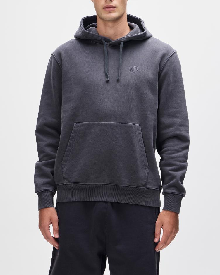 Hoodie SHIELD GARMENT DYED black