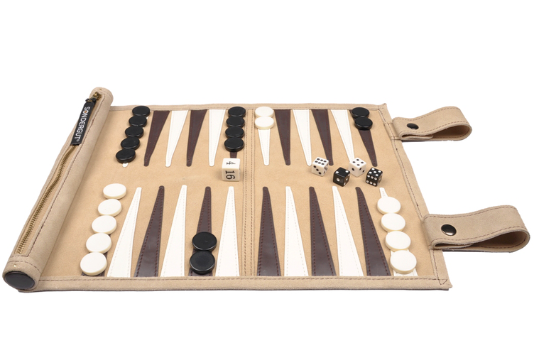 Reisespiel BACKGAMMON beige