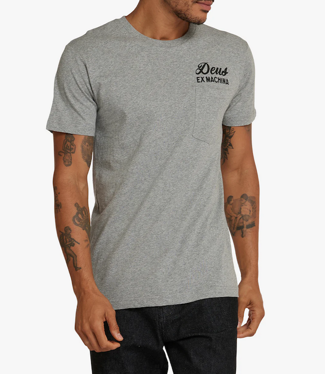 T-Shirt VENICE ADDRESS POCKET grau
